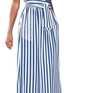 High waist stripped skirt